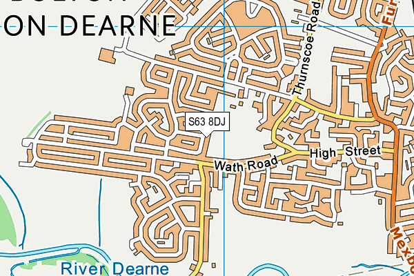 S63 8DJ map - OS VectorMap District (Ordnance Survey)