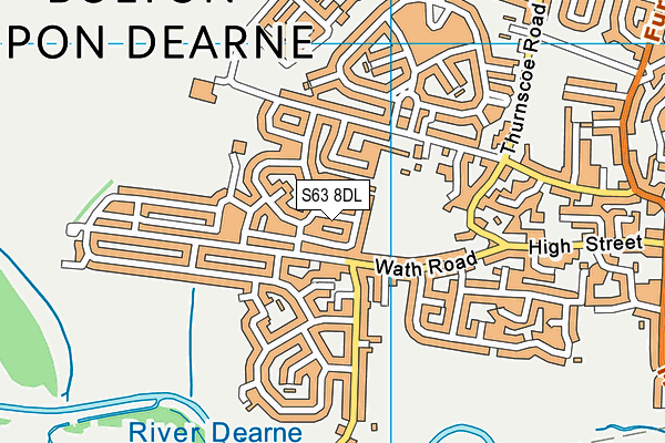 S63 8DL map - OS VectorMap District (Ordnance Survey)