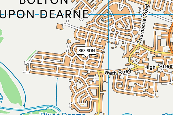 S63 8DN map - OS VectorMap District (Ordnance Survey)