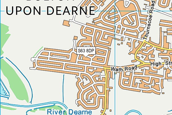 S63 8DP map - OS VectorMap District (Ordnance Survey)