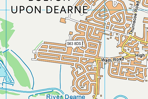 S63 8DS map - OS VectorMap District (Ordnance Survey)