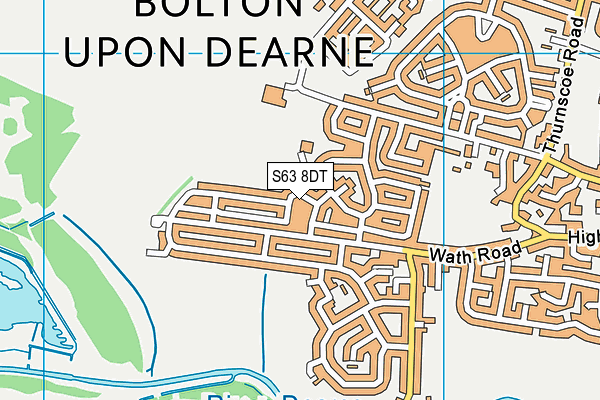 S63 8DT map - OS VectorMap District (Ordnance Survey)