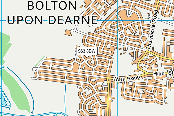 S63 8DW map - OS VectorMap District (Ordnance Survey)