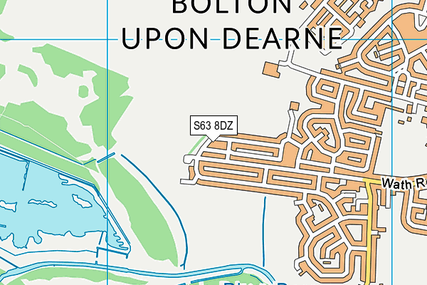 S63 8DZ map - OS VectorMap District (Ordnance Survey)