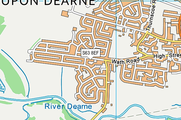 S63 8EF map - OS VectorMap District (Ordnance Survey)