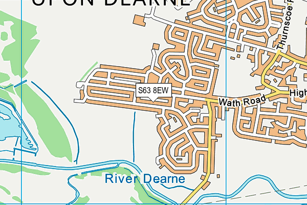 S63 8EW map - OS VectorMap District (Ordnance Survey)
