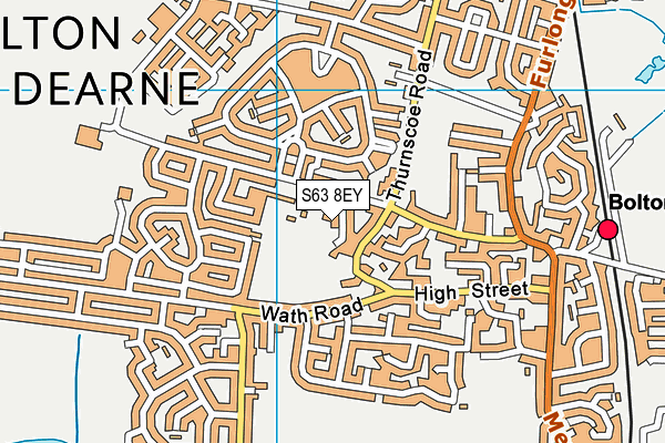 S63 8EY map - OS VectorMap District (Ordnance Survey)