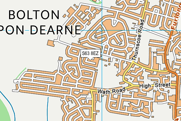 S63 8EZ map - OS VectorMap District (Ordnance Survey)