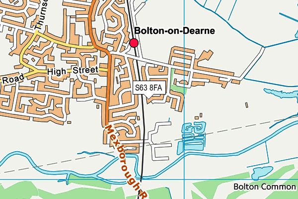 S63 8FA map - OS VectorMap District (Ordnance Survey)