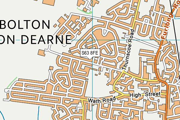 S63 8FE map - OS VectorMap District (Ordnance Survey)
