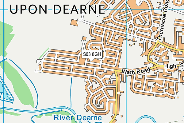 S63 8GH map - OS VectorMap District (Ordnance Survey)