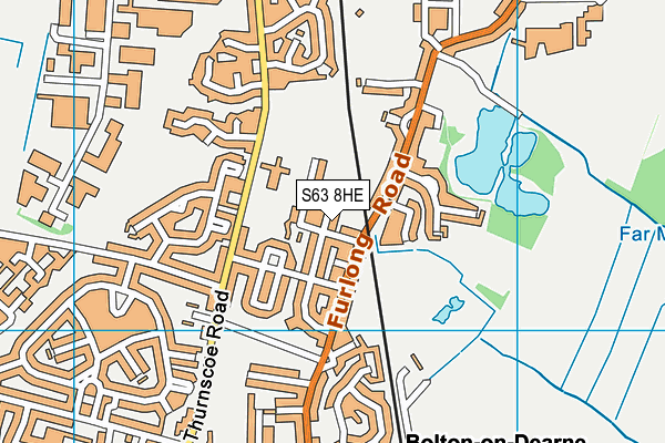 S63 8HE map - OS VectorMap District (Ordnance Survey)