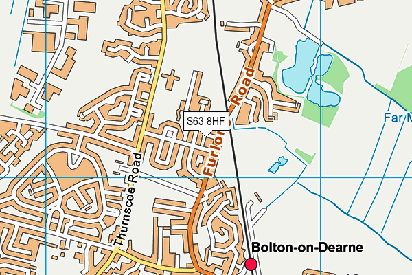 S63 8HF map - OS VectorMap District (Ordnance Survey)