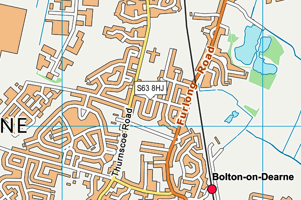 S63 8HJ map - OS VectorMap District (Ordnance Survey)
