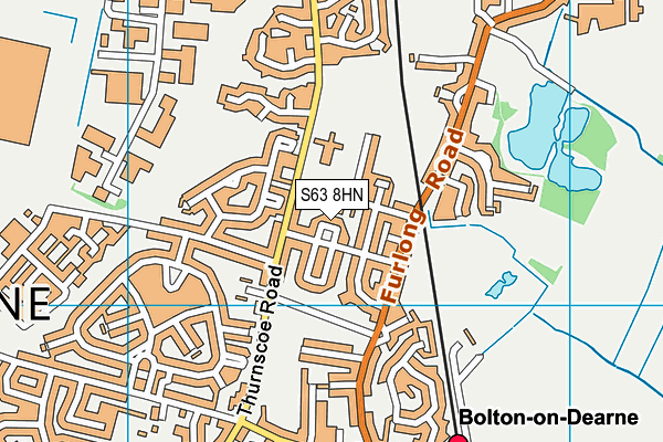 S63 8HN map - OS VectorMap District (Ordnance Survey)