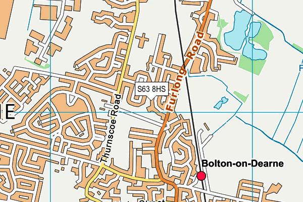 S63 8HS map - OS VectorMap District (Ordnance Survey)