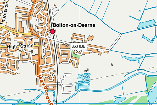 S63 8JE map - OS VectorMap District (Ordnance Survey)