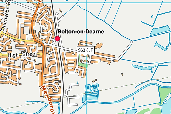 S63 8JF map - OS VectorMap District (Ordnance Survey)