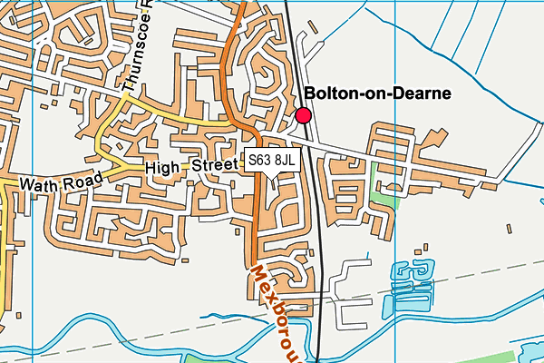 S63 8JL map - OS VectorMap District (Ordnance Survey)