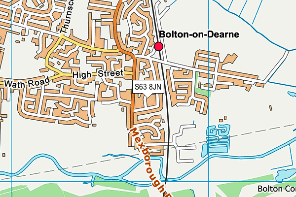 S63 8JN map - OS VectorMap District (Ordnance Survey)