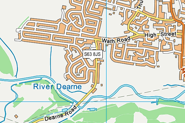 S63 8JS map - OS VectorMap District (Ordnance Survey)