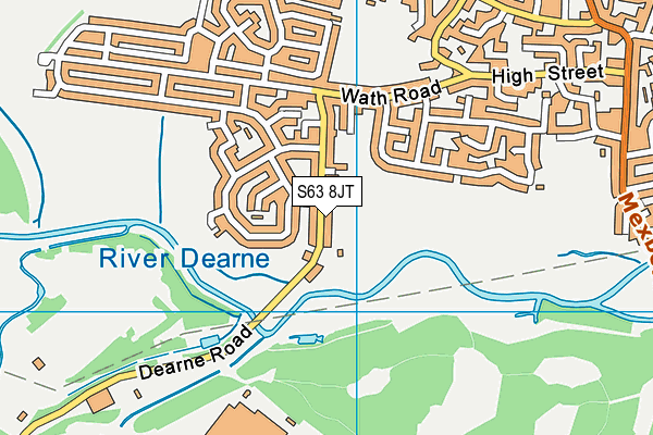 S63 8JT map - OS VectorMap District (Ordnance Survey)