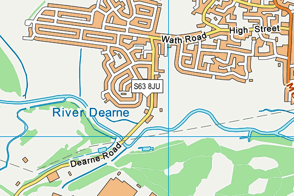 S63 8JU map - OS VectorMap District (Ordnance Survey)