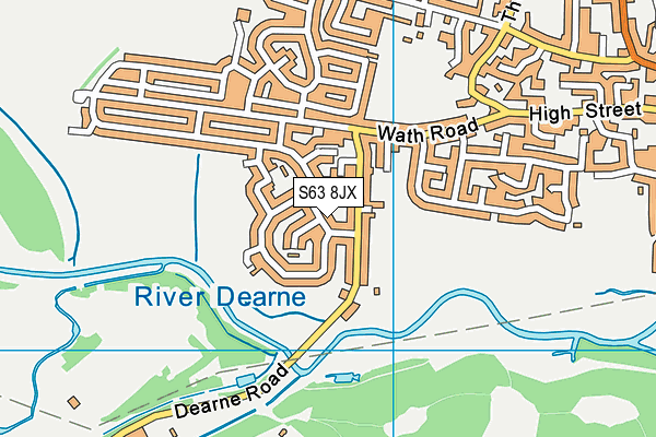 S63 8JX map - OS VectorMap District (Ordnance Survey)