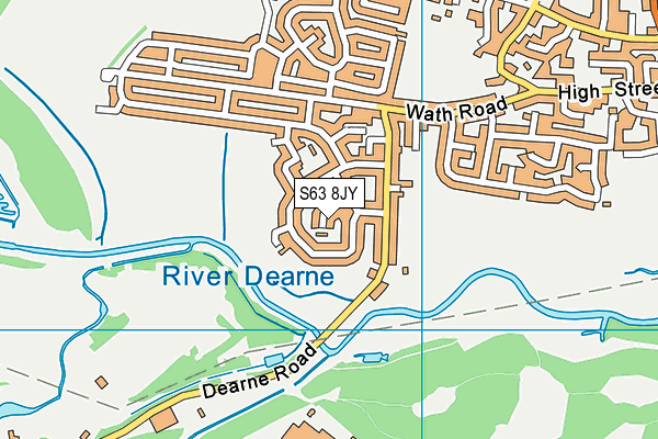 S63 8JY map - OS VectorMap District (Ordnance Survey)