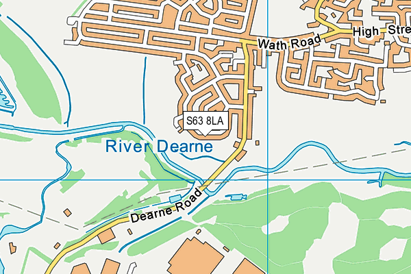 S63 8LA map - OS VectorMap District (Ordnance Survey)