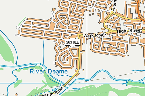 S63 8LE map - OS VectorMap District (Ordnance Survey)