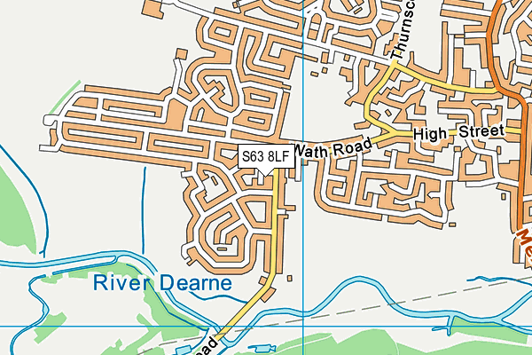 S63 8LF map - OS VectorMap District (Ordnance Survey)