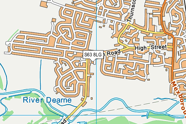 S63 8LG map - OS VectorMap District (Ordnance Survey)