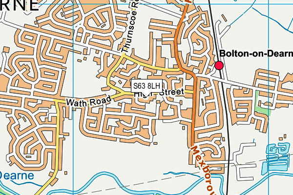 S63 8LH map - OS VectorMap District (Ordnance Survey)