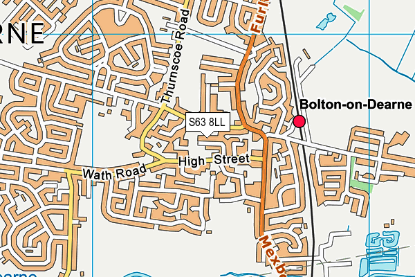 S63 8LL map - OS VectorMap District (Ordnance Survey)