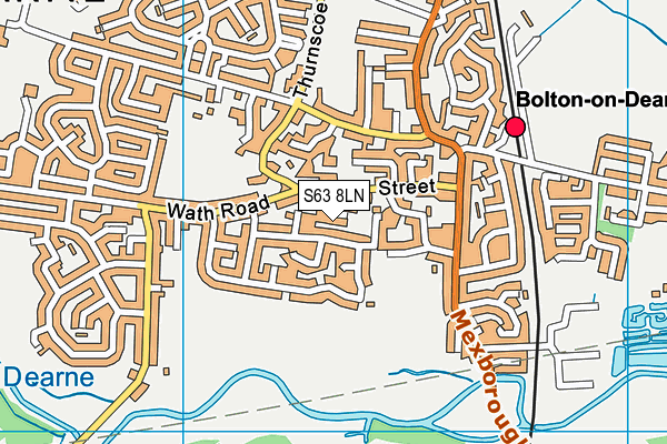 S63 8LN map - OS VectorMap District (Ordnance Survey)