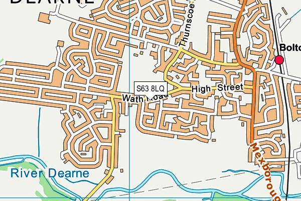 S63 8LQ map - OS VectorMap District (Ordnance Survey)