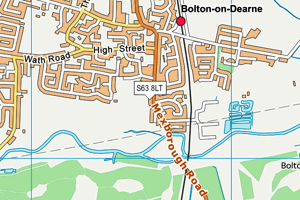 S63 8LT map - OS VectorMap District (Ordnance Survey)