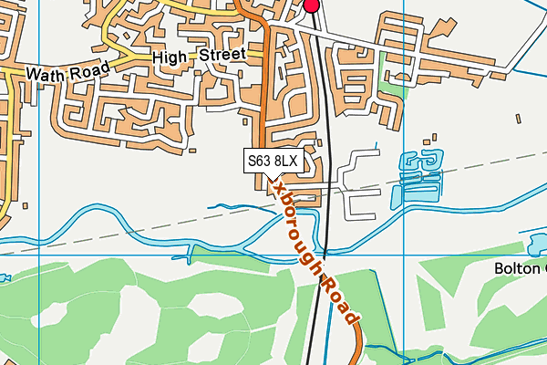 S63 8LX map - OS VectorMap District (Ordnance Survey)