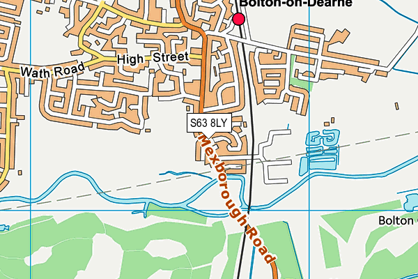 S63 8LY map - OS VectorMap District (Ordnance Survey)