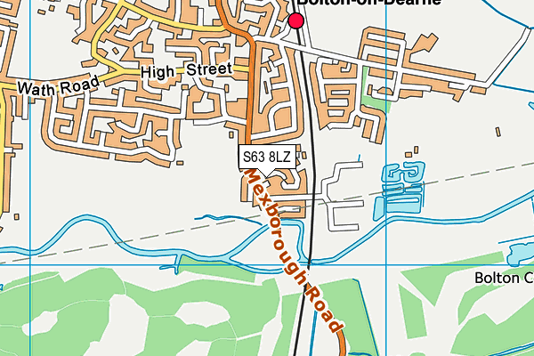 S63 8LZ map - OS VectorMap District (Ordnance Survey)