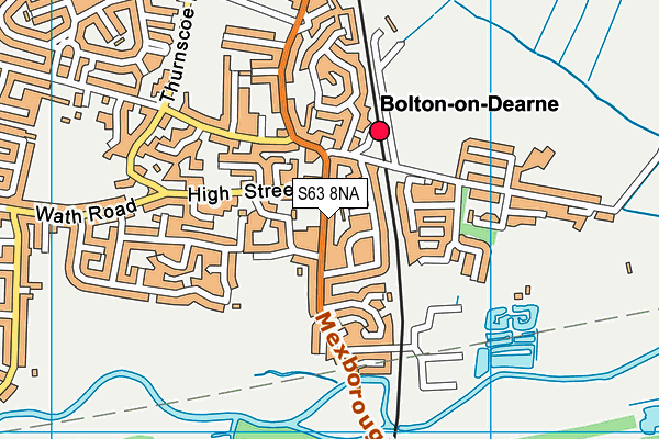 S63 8NA map - OS VectorMap District (Ordnance Survey)