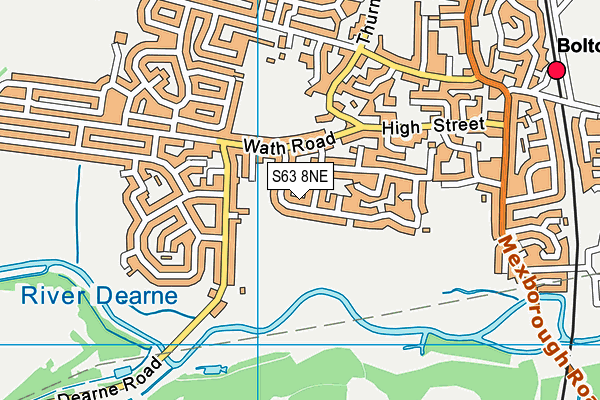 S63 8NE map - OS VectorMap District (Ordnance Survey)