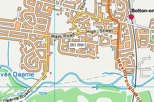 S63 8NH map - OS VectorMap District (Ordnance Survey)