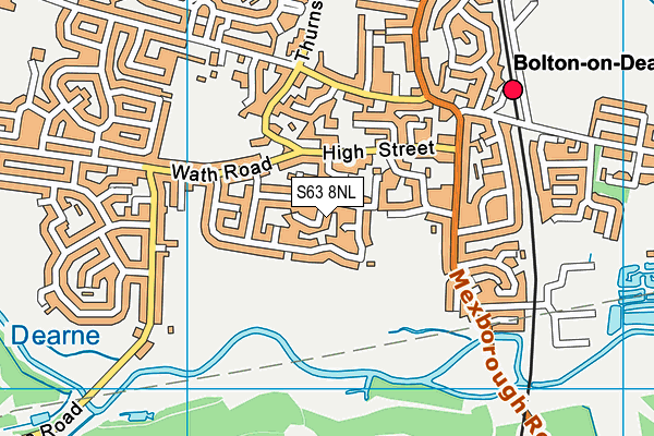 S63 8NL map - OS VectorMap District (Ordnance Survey)