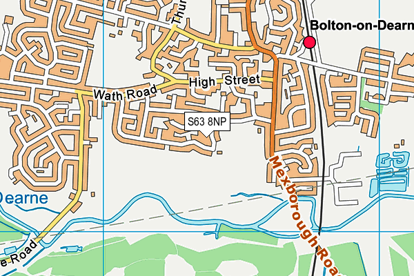 S63 8NP map - OS VectorMap District (Ordnance Survey)