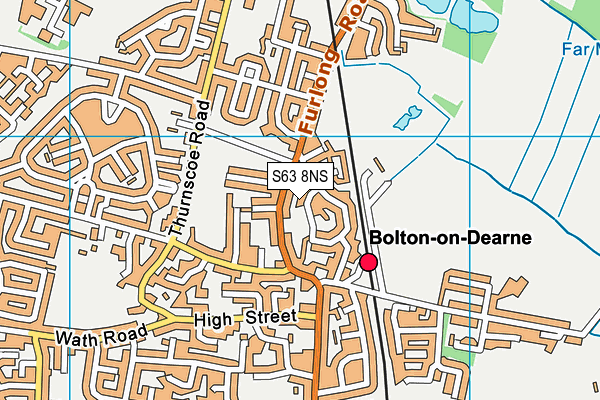 S63 8NS map - OS VectorMap District (Ordnance Survey)