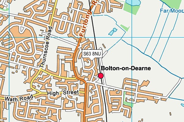 S63 8NU map - OS VectorMap District (Ordnance Survey)