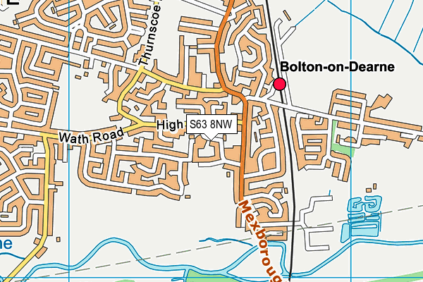 S63 8NW map - OS VectorMap District (Ordnance Survey)