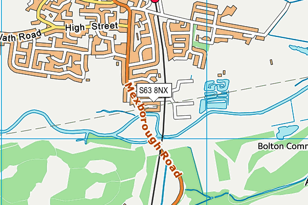 S63 8NX map - OS VectorMap District (Ordnance Survey)